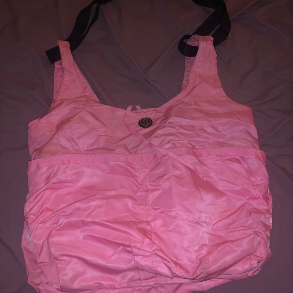 Neon pink lululemon bag